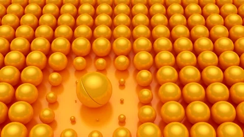 Sphere Moves Among Spheres Stock Footage 167525214