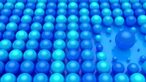 Sphere Moves Among Spheres Stock Footage 167559129