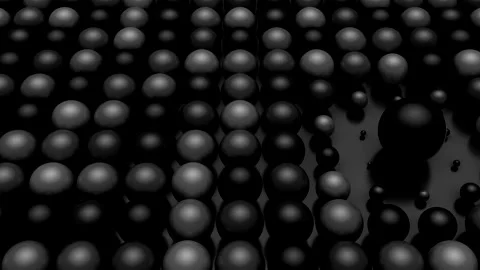 Sphere Moves Among Spheres Stock Footage 167559155
