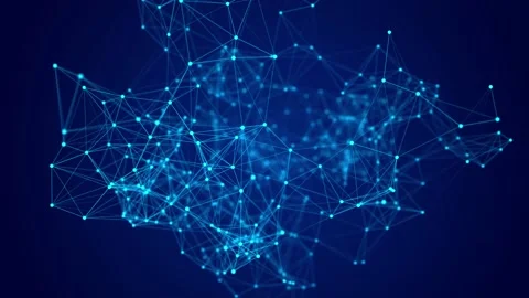 Sphere with moving information particles. Global communication technology. 3D Stock Footage 158102159