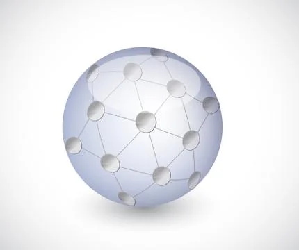 Sphere network connection illustration design Stock Illustration