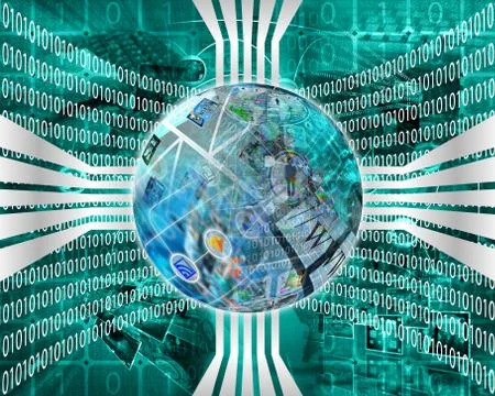 Sphere in the network Illustrazione stock