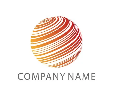 A sphere with an orange barcode printed on it Illustrazione stock