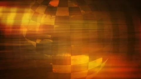 Sphere orange hot blocks shiny Stock Footage 91022552