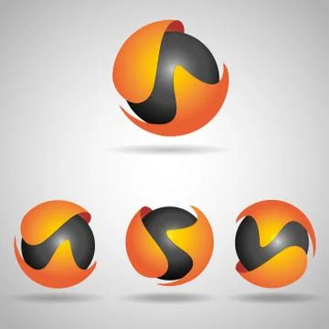 Sphere orange Illustrazione stock