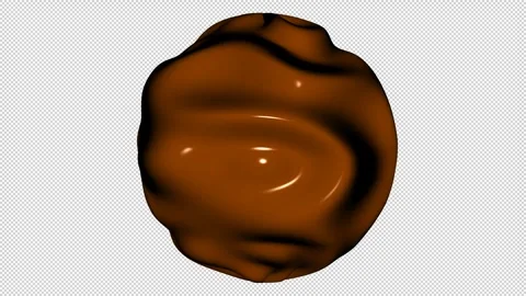 Sphere with Orange Waves, Alpha Channel, Unique Design, Exclusive, 3D Render Stock Footage 270835930