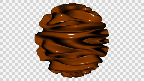 Sphere with Orange Waves, Exclusive, 3D Render, Unique Design, Alpha Channel Stock Footage 270837511