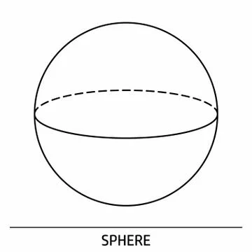 Sphere outline icon Stock Illustration