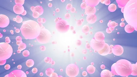 Sphere Particle Background. Decorative floating ball Stock Footage 142918946