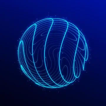 Sphere of particle. Global network connection. Futuristic technology style. Stock Illustration