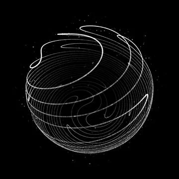 Sphere of particle. Global network connection. Futuristic technology style... Stock Illustration