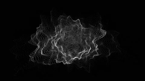 Sphere of particles and with explosion effect. Technology wave. 스톡 동영상 152883404