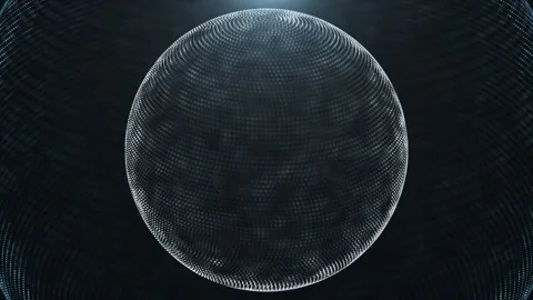 Sphere with particles black loop background Stock Footage 274418746