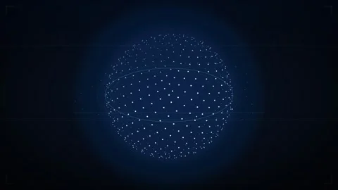 Sphere Particles Distortion Glitch UI Background Vidéo 344056681