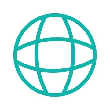 Sphere planet browser icon Stock Illustration