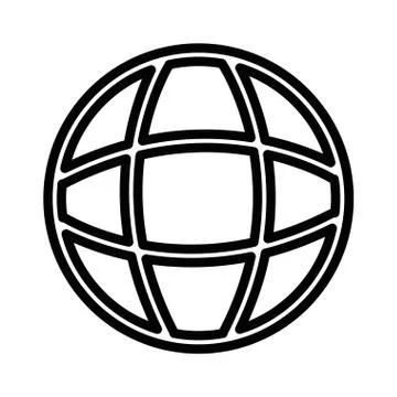 Sphere planet browser icon Stock Illustration