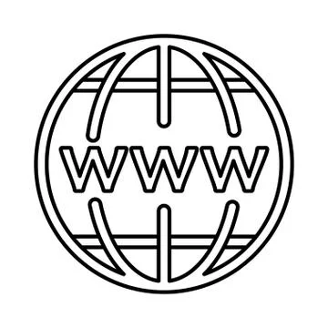 Sphere planet browser icon Stock Illustration