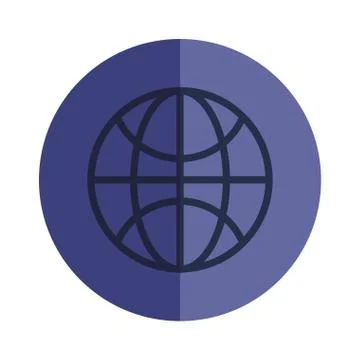 Sphere planet browser icon Stock Illustration