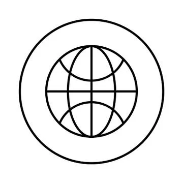 Sphere planet browser icon Illustrazione stock