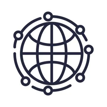 Sphere planet browser icon Illustrazione stock