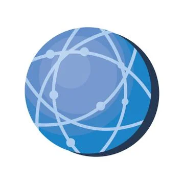 Sphere planet browser icon Illustrazione stock