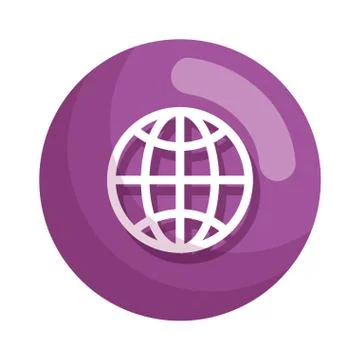 Sphere planet browser icon vector illustration Stock Illustration