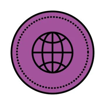 Sphere planet browser icon vector illustration Illustrazione stock