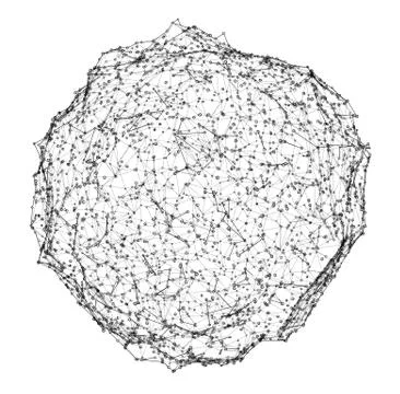 Sphere with points and lines イラスト素材