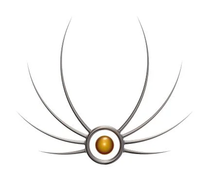 Sphere with prickles on white background - 3d illustration Stock Illustration