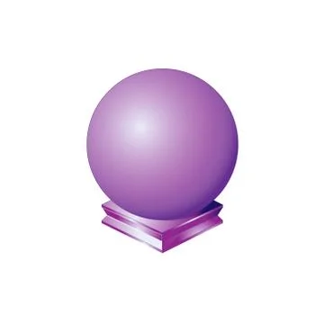 Sphere purple round ball orb geometric shape basic Stock Illustration