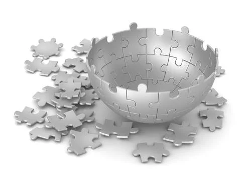 Sphere Puzzle 3d render Copyright: xZoonar.com/ademxpercemx 11680022  Foto stock