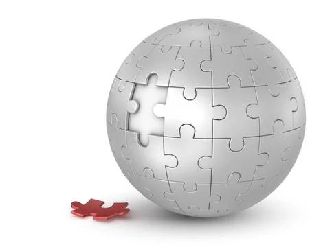 Sphere Puzzle Sphere Puzzle , This is a computer generated and 3d rendered... Stock Photos