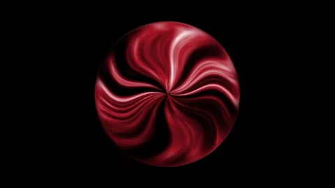 A sphere with red sinuous lines inside, on a dark background. Abstract animation Stock Footage 272260493