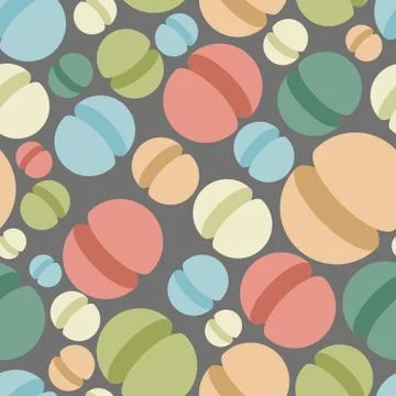 Sphere seamless pattern. Abstract geometric vector background. Space ornament Illustrazione stock
