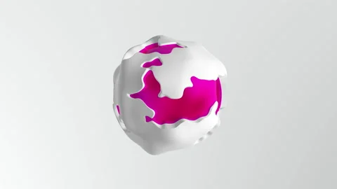 Sphere shape with colour blots and noise distortion effect Stock Footage 222360437