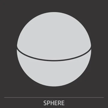 Sphere shape icon Stock Illustration
