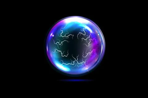 Sphere shield abstract energy protection sphere Stock Illustration