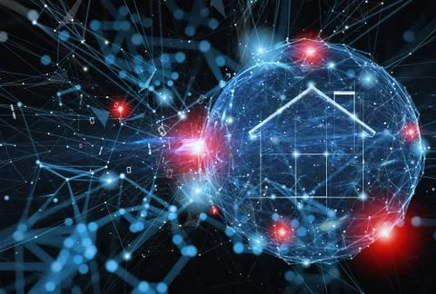 Sphere shield protects personal information and internet home network from web イラスト素材