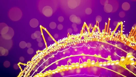 Sphere shiny equalizer loopable background Stock Footage 74054954