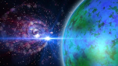 A sphere similar to a Planet from deep space. Видео 277389563