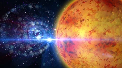 A sphere similar to a Planet from deep space. Stock Footage 277407527