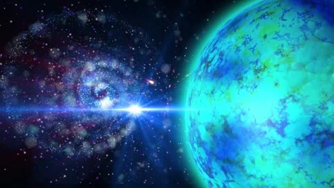 A sphere similar to a Planet from deep space. Stock Footage 277407531
