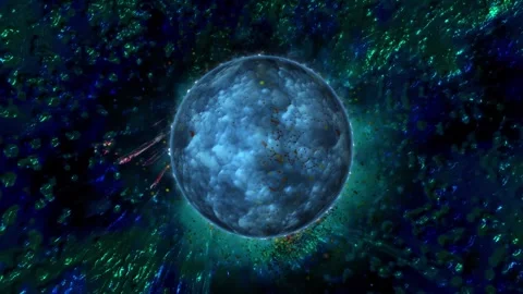 A sphere similar to a Planet from deep space. Stock Footage 277928409