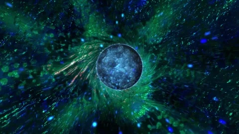 A sphere similar to a Planet from deep space. Stock Footage 277928413