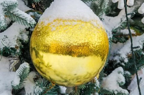 Sphere in snow Stock Photos