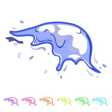Sphere soap bubble explosion cartoon vector graphic 스톡 일러스트