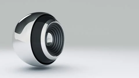 Sphere speaker 3D Stock Illustration