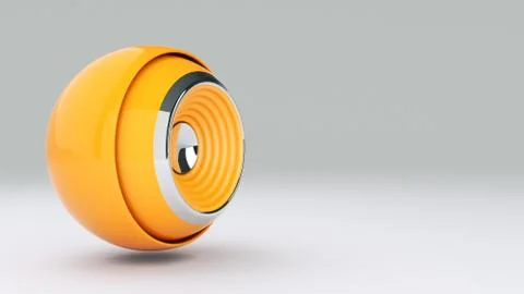 Sphere speaker 3D Stock Illustration
