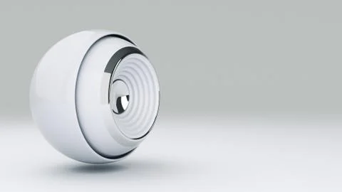 Sphere speaker 3D Stock Illustration