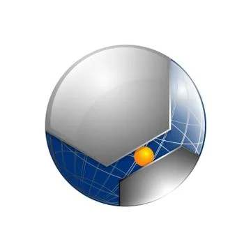 Sphere Speech Bubble logo Stock Illustration